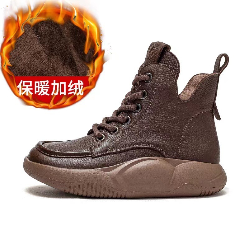 Soft Dad For Autumn And Winter Thick Soled Plush Casual Shoes Igh Top Women S OUTDOOR