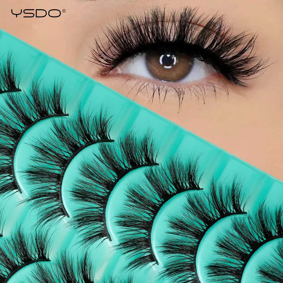 New 3/10 pairs of mink eyelashes dramatic false eyelids natural thick mink eyelashes eyelash extension makeup reusable Cilios W240803
