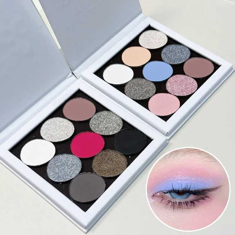 Smoky Nine-color Eyeshadow Palette Self-Assembled Punk Black Red Pearly Matte Glitter Eyeshadow Long-lasting Eye Pigment MakeupCL240812