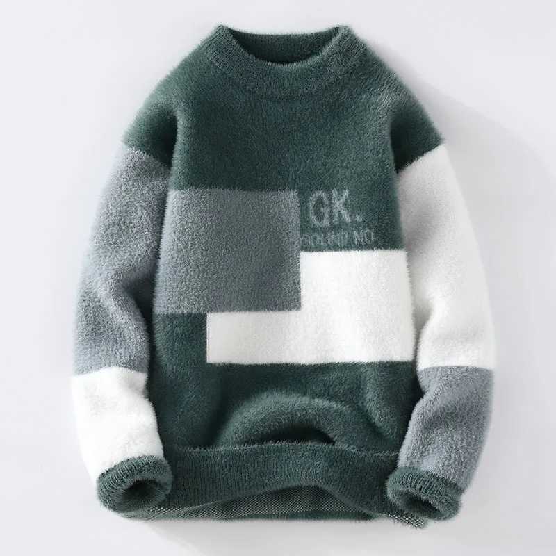 Winter New Fashion Sweater 2023 Mens Knitted Thick Warm Knitted Pulled High Quality Mens Sweater Casual Loose Mens JumperW240729