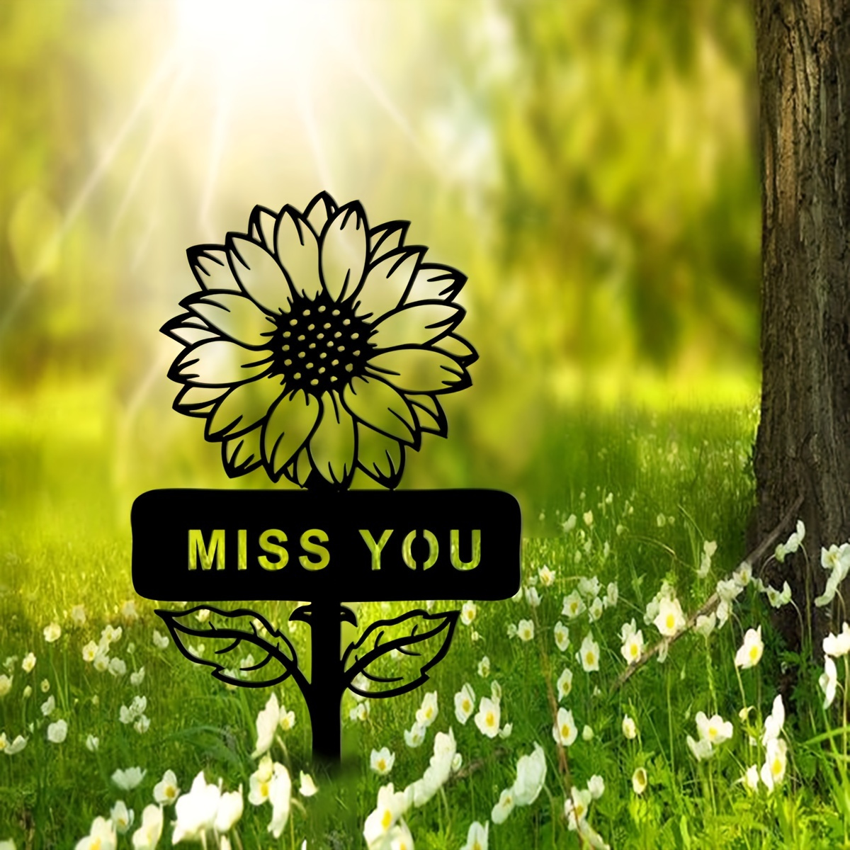 Metal Sunflower Garden Patio Decoration Outdoor Sunflower Garden Decoration