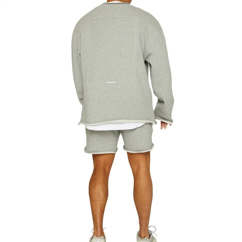 Men fall Hooded Sports Mens Suit Male Pullover Long sleeves shorts Oversize Coat Casual Training Sweatpants Fashion Clothing 240816