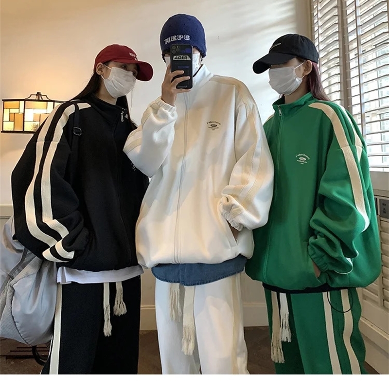 Unisex Sportswear Two-piece Hoodie Set College Style Team Uniform Autumn Winter Gender-neutral Outfit 240816