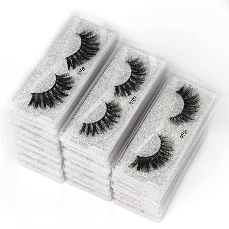 Lanjinglin mink eyelashes false fluffy eyelashes bulk false eyelashes packaging natural eyelashes bulk wholesale eyelash powder W240803