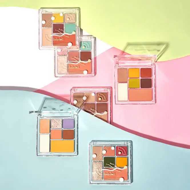 Judydoll Play Fun Seven-Color Combination Plate Eye Shadow Highlight Blush Gentle Pink Brown Retro Fairy PlateCL240812