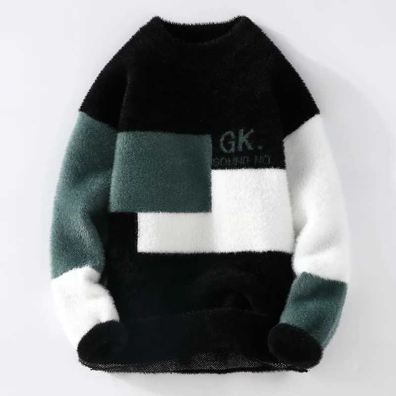 Winter New Fashion Sweater 2023 Mens Knitted Thick Warm Knitted Pulled High Quality Mens Sweater Casual Loose Mens JumperW240729