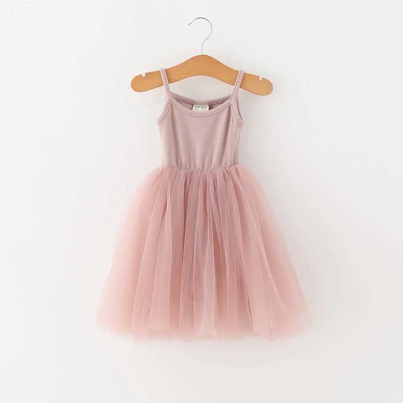 Girls Summer Sleeveless Dress 3 4 7 8 Years Kids Casual Tutu Dresses Outfits Children Lace Mesh Birthday Par Dress for GirlsXJ250228