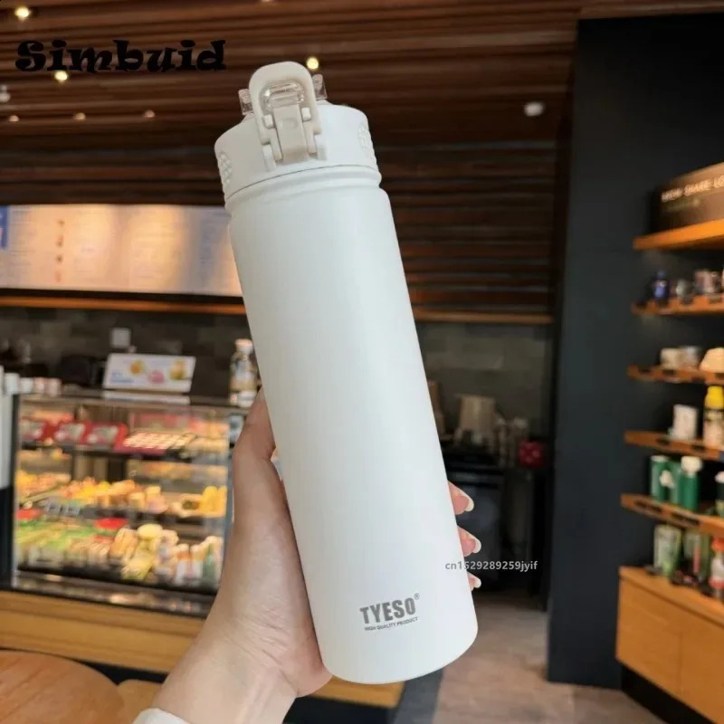600ML/750ML water bottle with straw stainless steel vacuum insulated water bottle travel mug Termica 240816