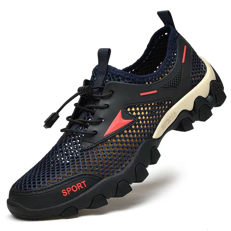 Ddmysports Mesh Water Wading Men S Soft Sole Anti Slip Outdoor Shuoxi With Breathable Elastic Band One Foot Kick Hole Shoes OUTDOOR