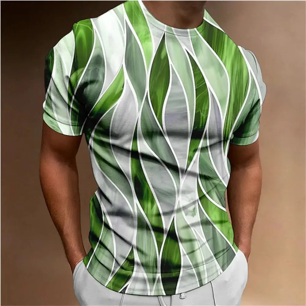 Summer Men Simple Everyday Casual Street Fun 3d Printed T-Shirt Fashion Trend Personality Large Size O Collar Short Sleeve 240816