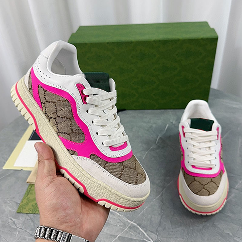 Re Web sneakers Interlocking Web tag Womens Classics Stripes Brand designer sports shoes Breathable Non Slip Wear resistant Mens Travel shoes