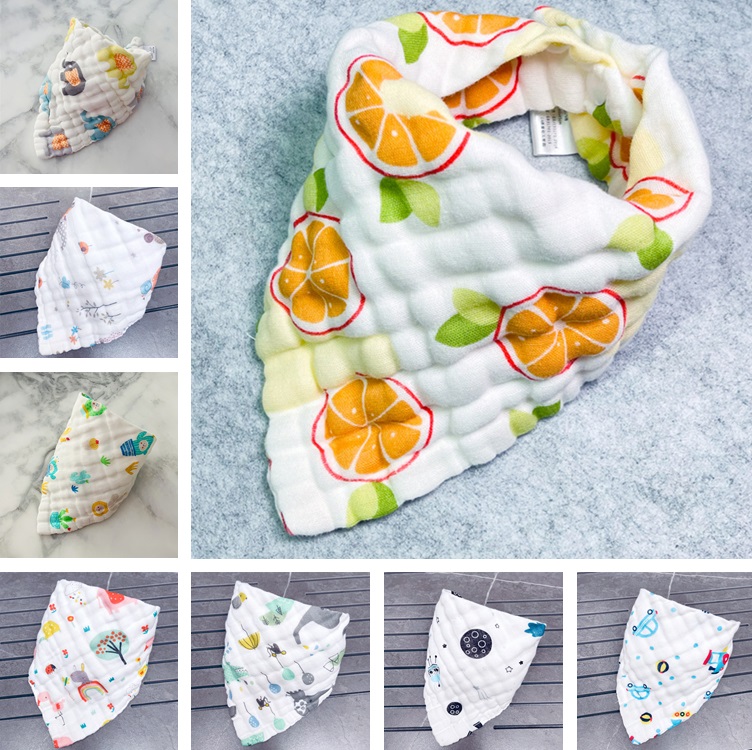 Home high quality baby bibs lunch Bibs/ Towel Saliva Baby Kids Infants 8 layers of gauze Burp Cloths LT1137