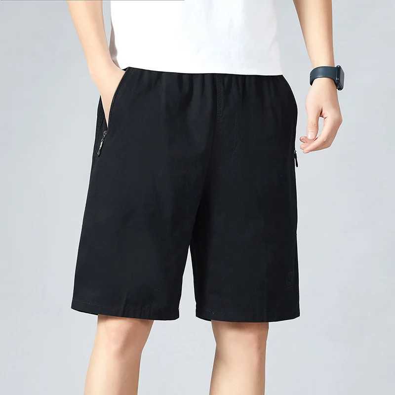 Big Size Mens Sports Casual Shorts Zipper Pocket Board Shorts Man Fashion Baggy Solid Comfortable Beach Running Short PantsXJ240817