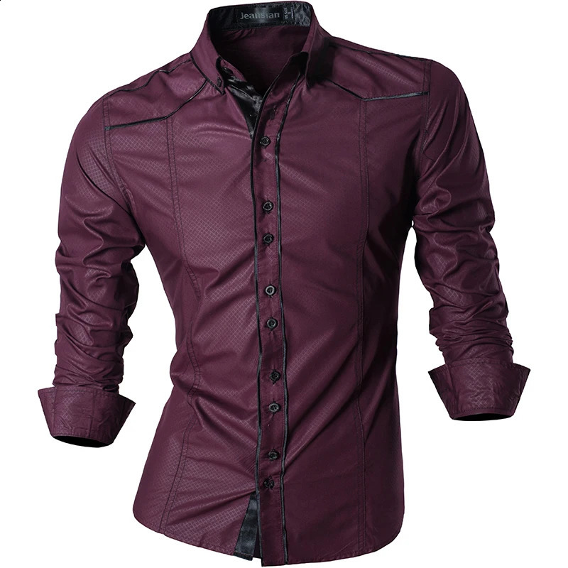 jeansian Spring Autumn Features Shirts Men Casual Shirt Arrival Long Sleeve Casual Male Shirts K034 240818