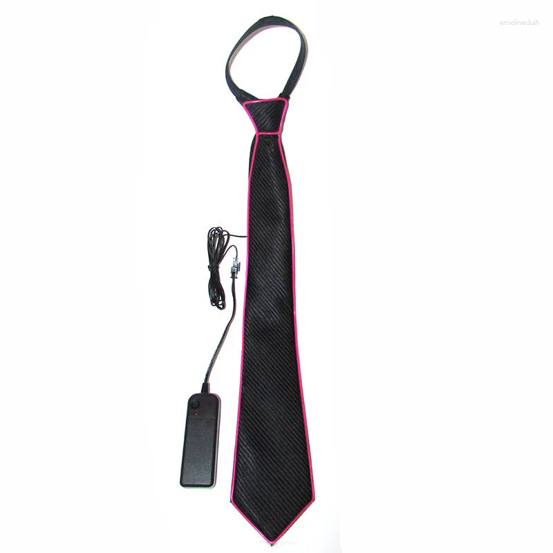 Bow Ties Halloween Costume Neck Tie Women Men Cothes Decor Accessory Glowing LED Light Up For Night Disco Dancing Performance