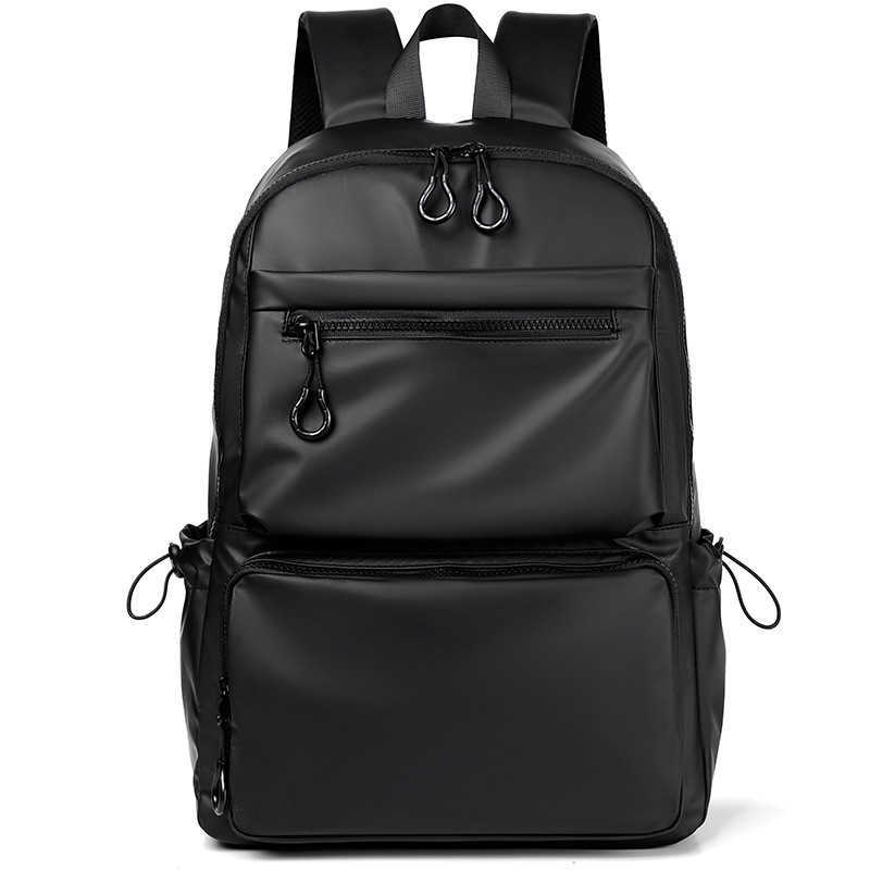 CMM Mens double back leisure computer bag Korean fashion trend student schoolbag Travel Backpack