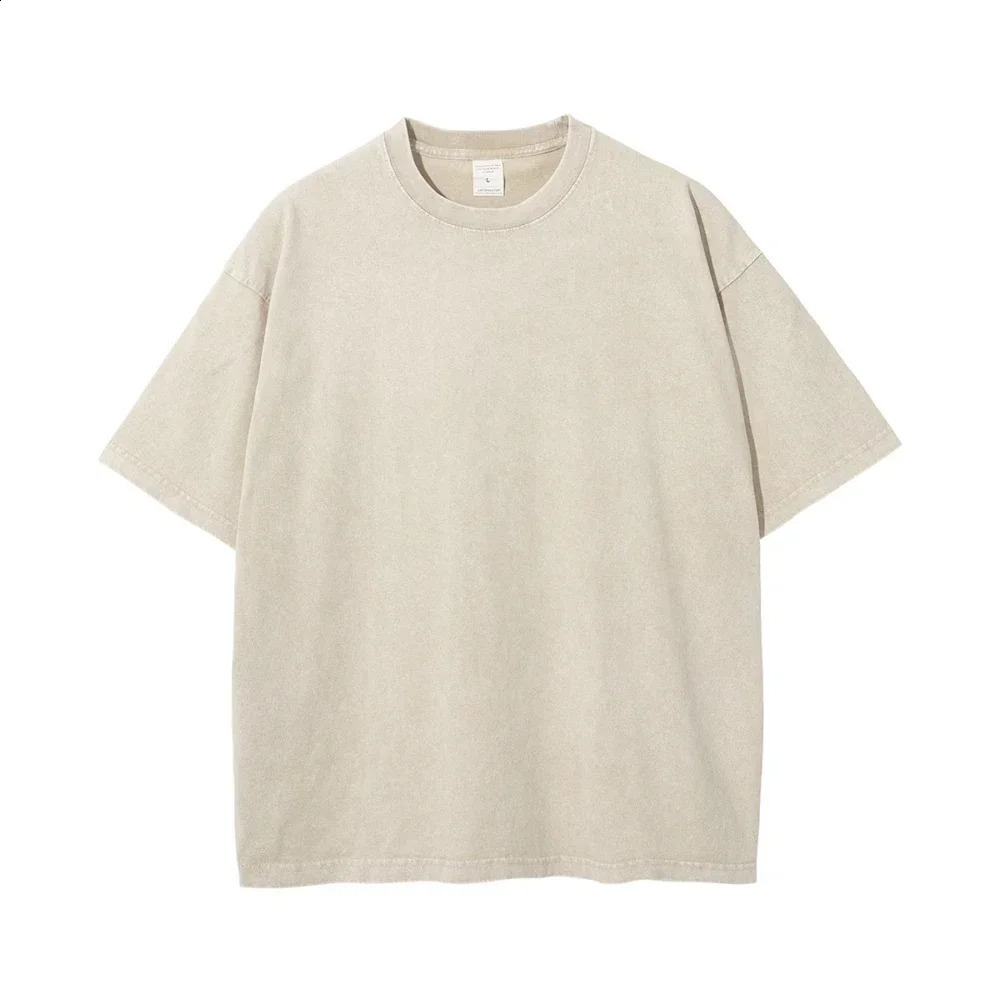 Distressed Basic Pure Color Heavy Washed Oversized Cotton Plain T-shirts for Women Men Summer Tops Shirts Mens Clothing Tees 240816