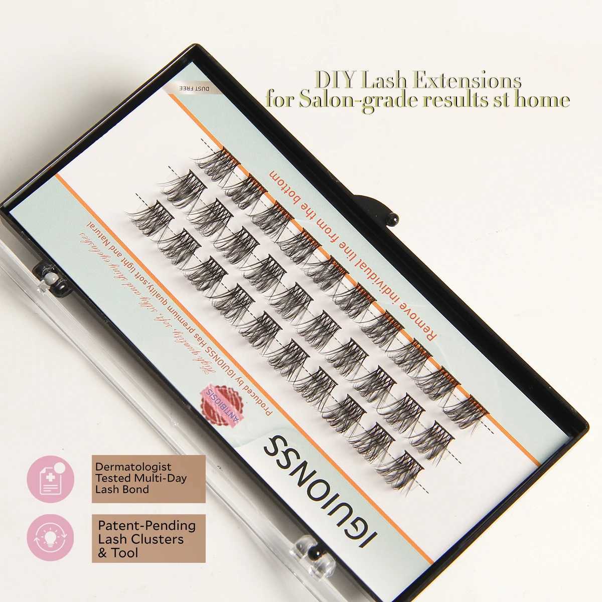 IGUIONS eyelash cluster DIY eyelash extension 36 clusters eyelashes 10-16mm 3 styles C D curly personal eyelashes IG2150 W240803