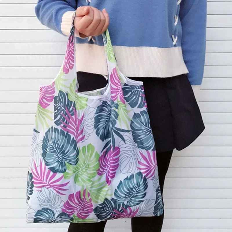 Nylon Large Reusable Storage Foldable Eco Shopping Bag Kawaii Tote Cartoon Waterproof Shopkeeper Supermarket Handbags Cute y240925