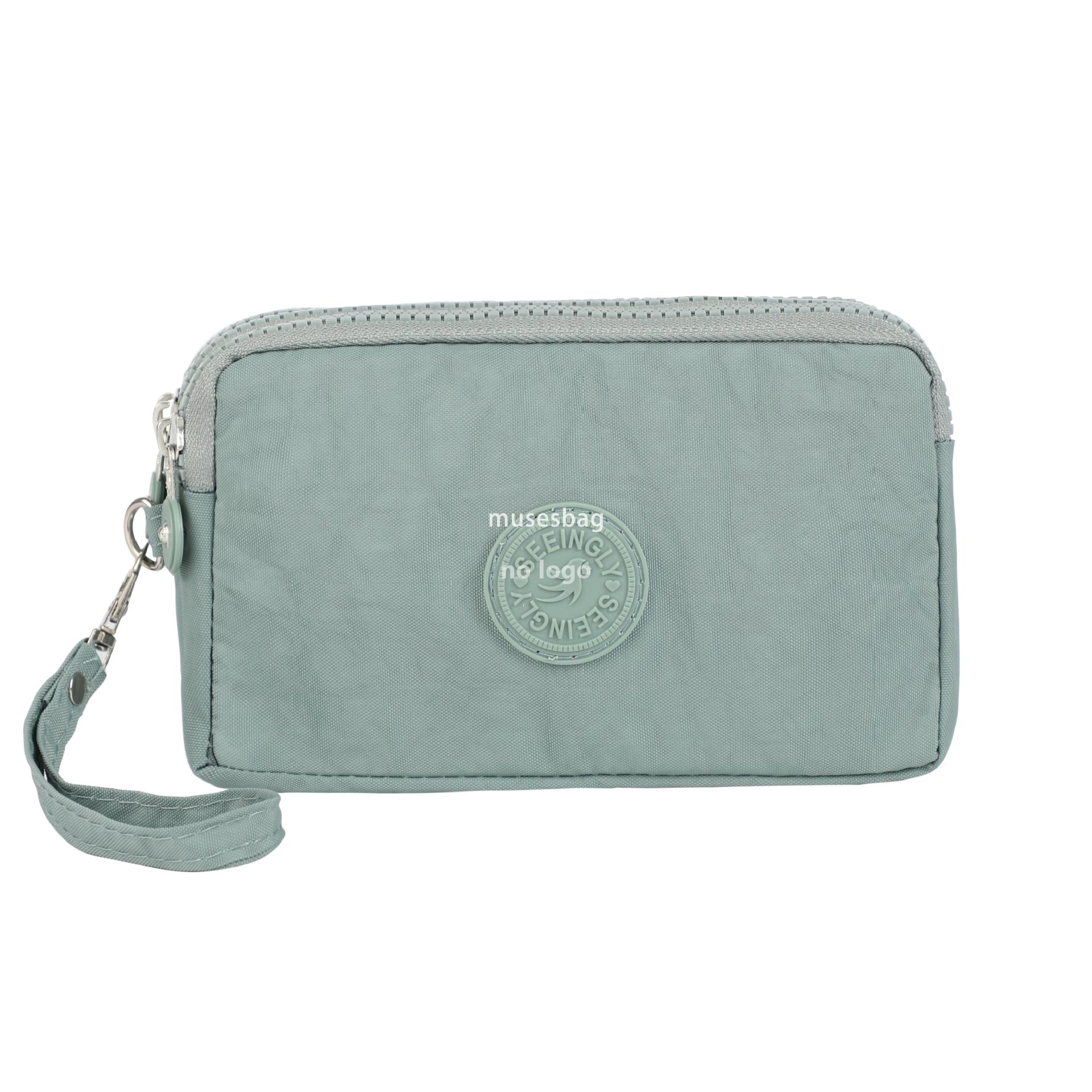 Trend simple atmosphere foreign trade phone bag cross-border simple middle-aged mother zipper purse nylon mobile phone bag wholesale
