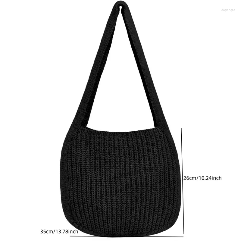 2025 NEW Shoulder Bags Women Large Capacity Crochet Hobo Bag Fashion Knitting Handbags Female Shopping Hollow Woven Tote zhanyishengli