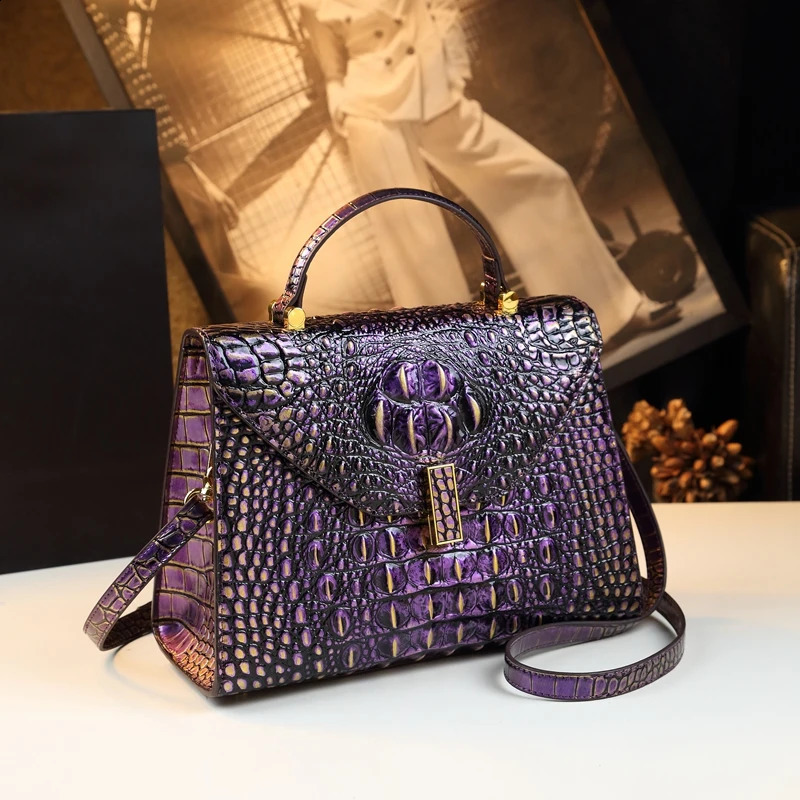 Fashion Print Womens Handbags High-grade Leather Small Square Shell Bag Cross-body Shoulder Bags 240816