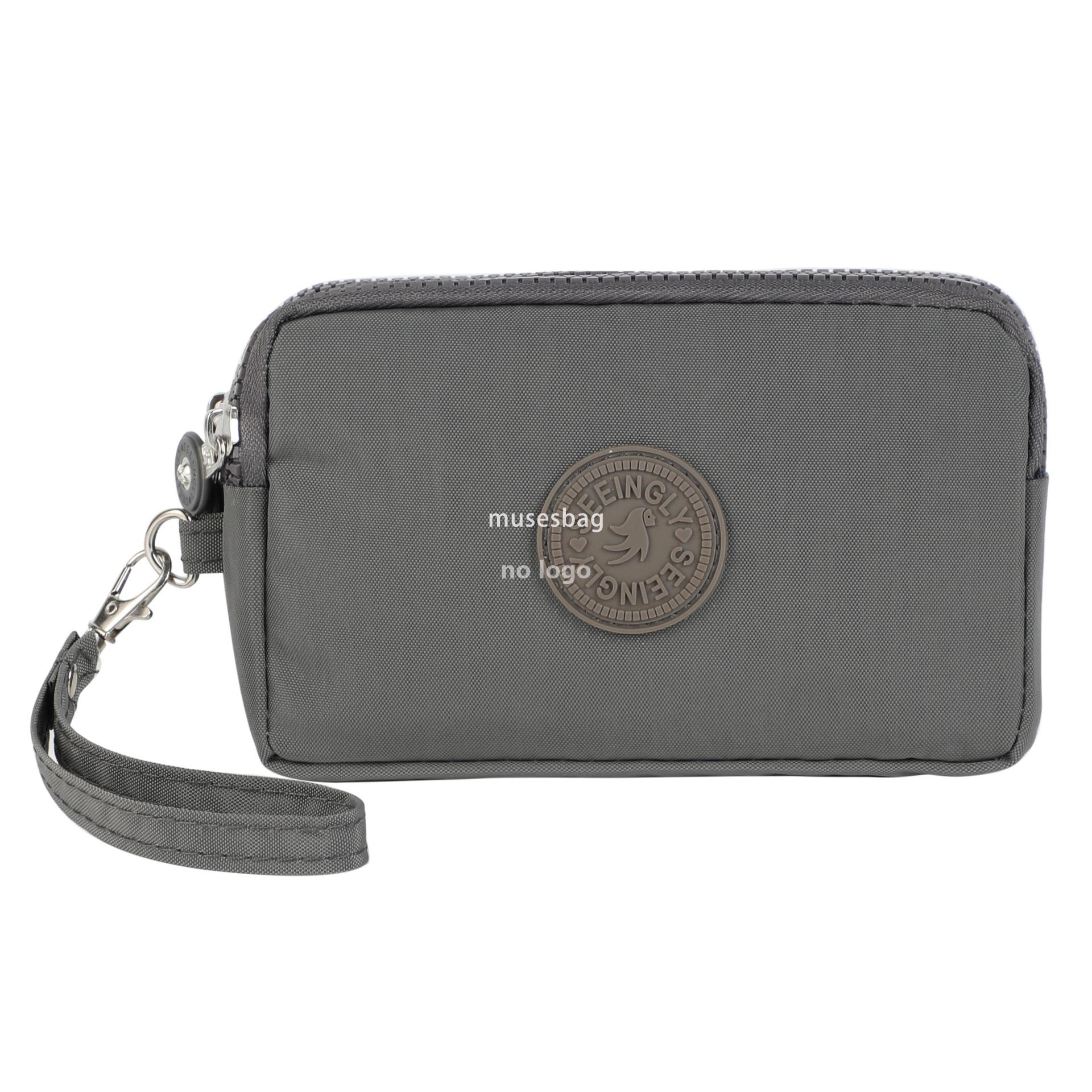 Trend simple atmosphere foreign trade phone bag cross-border simple middle-aged mother zipper purse nylon mobile phone bag wholesale