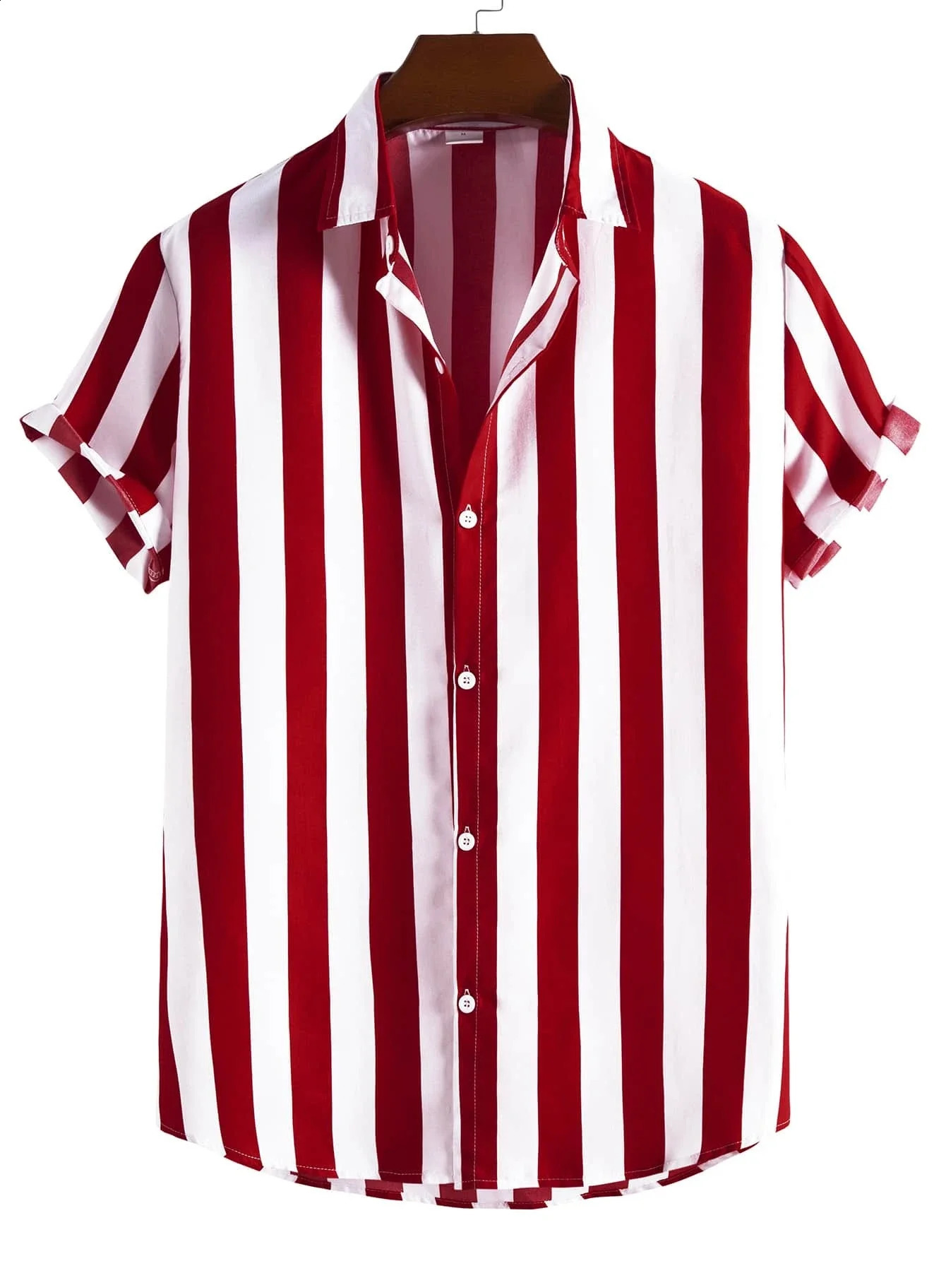 Simple Stripes Graphic 3D Print Mens Shirt Summer Clothing Vertical Shirts Short Sleeve Streetwear Loose Casual Hawaiian Shirts 240816