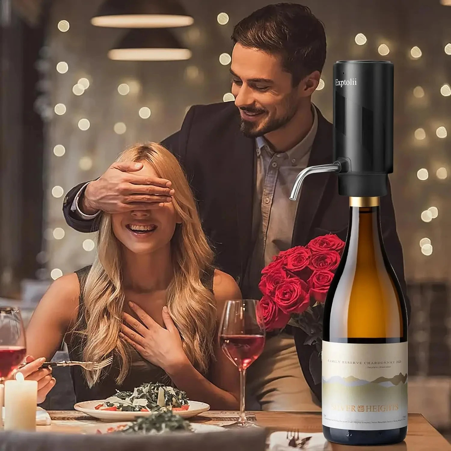 Electric bottle opener automatic wine air heater rechargeable wine cork bottle opener foil cutter wine enthusiast kitchen tool gift 240819