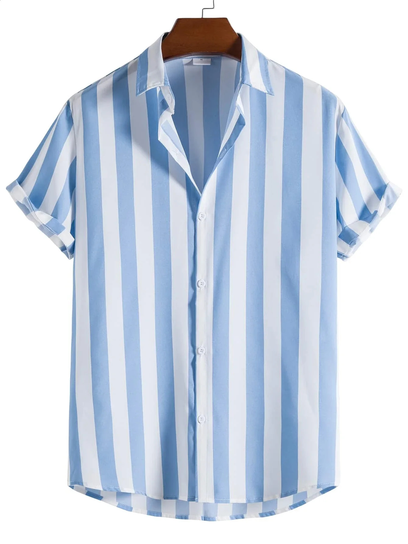 Simple Stripes Graphic 3D Print Mens Shirt Summer Clothing Vertical Shirts Short Sleeve Streetwear Loose Casual Hawaiian Shirts 240816