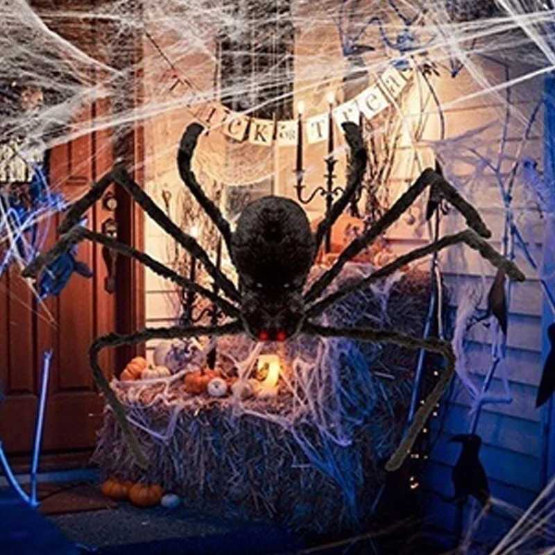 Halloween Big Plush Spider Halloween Decoration Party Props Outdoor Big Spider Decoration Chamber Trick A Prank Big SpiderXJ12