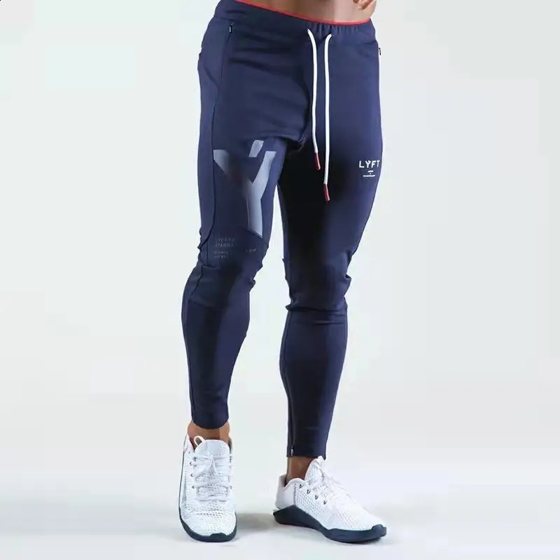 LYFT Fitness Pants for Mens Spring and Autumn Breathable Sports and Casual Pants Slim Fit Small Foot Zipper Guard Pants 240819