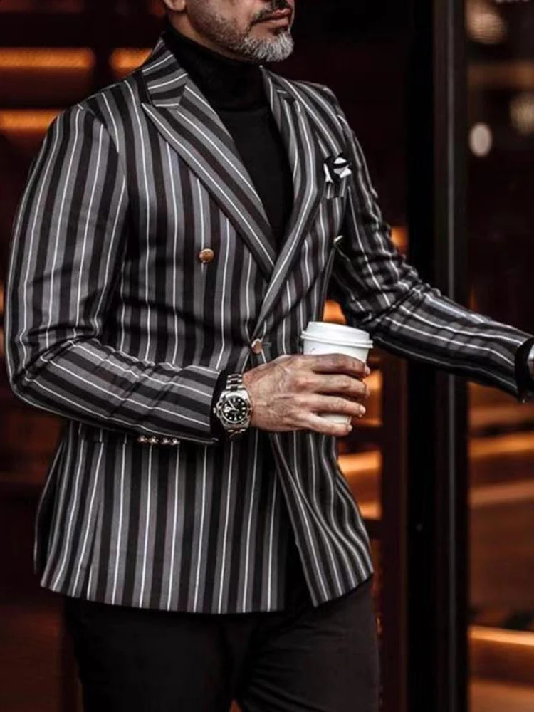Custom Blazer Jacket Men Tailor-made Suits Single Breasted Skinny Jackets for Men England Style Blazer Coats Male in Suits 240816