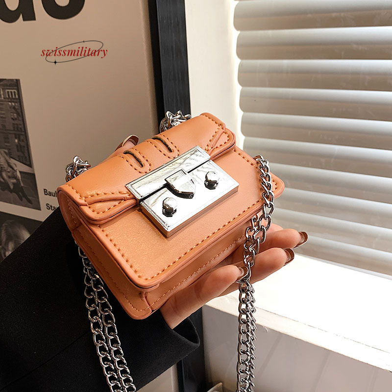 Swissmilitary New Arrival Crossbody For Women Designer Bags Chain Shoulder Coin Mini Purse Cute Small Square Box Lipstick Bag #11