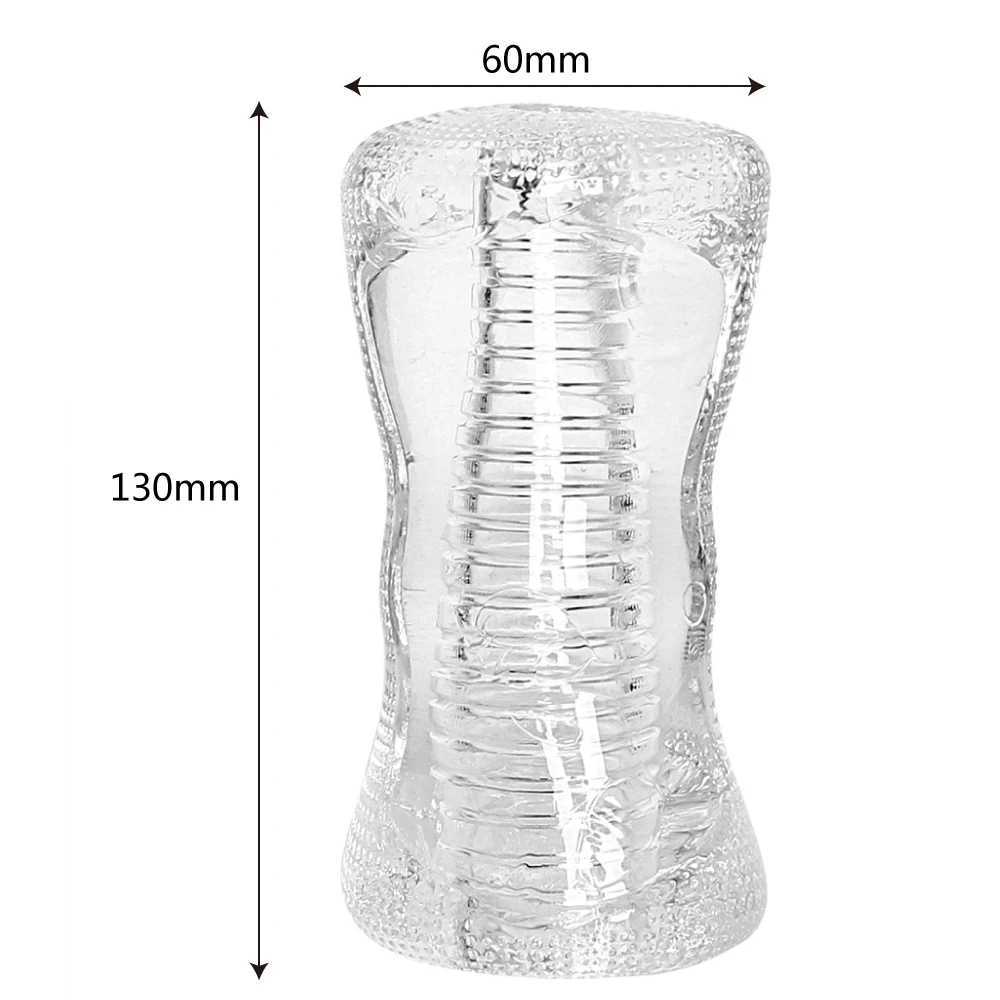 13cm male masturbator transparent jelly artificial vagina real cat male penis exerciser rooster enlargement sucking sex toyW250408