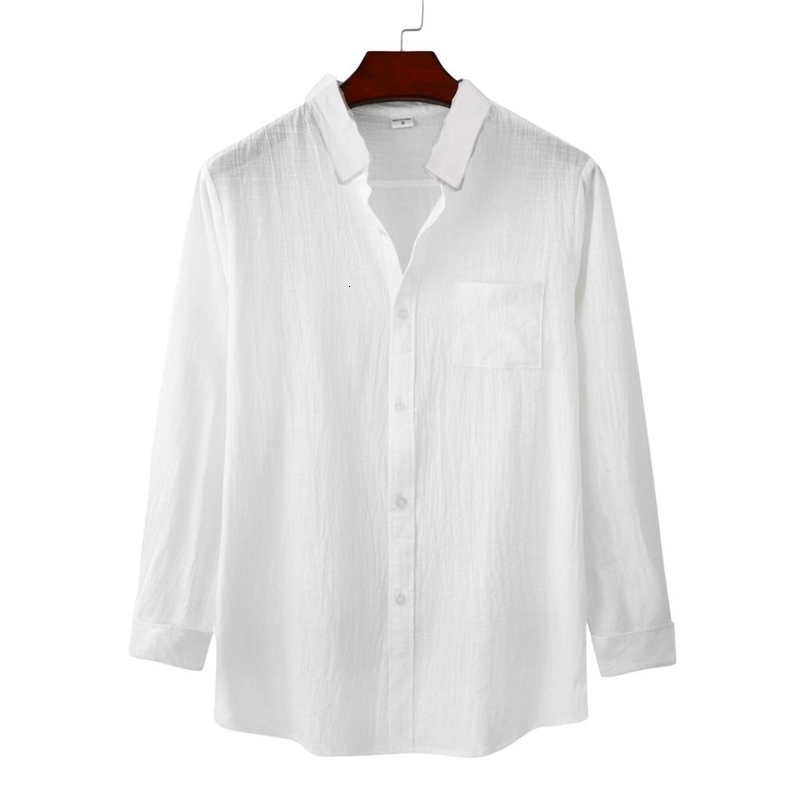 Autumn Men Plain Cotton And Linen-Blend Loose Lapels Long-Sleeved Casual Cardigan Beach Shirt 240816