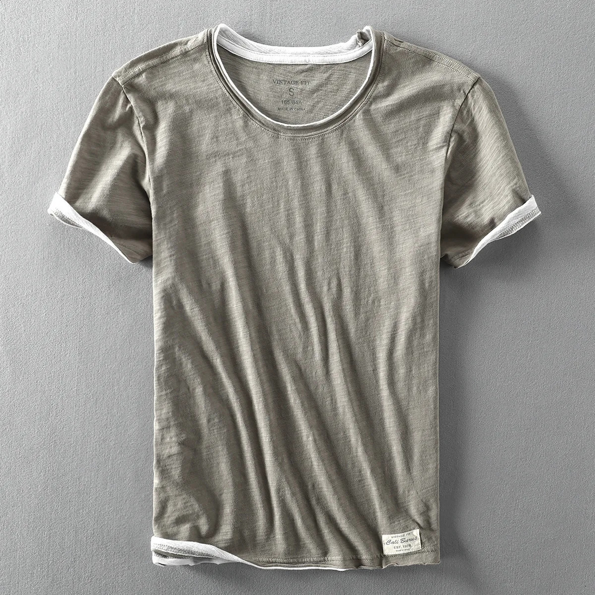 Summer Fashion Mens Japan Style Bamboo Cotton Solid Color Short Sleeve T-Shirt Male Casual Simple Soft Thin White Tee Tshirts 240816