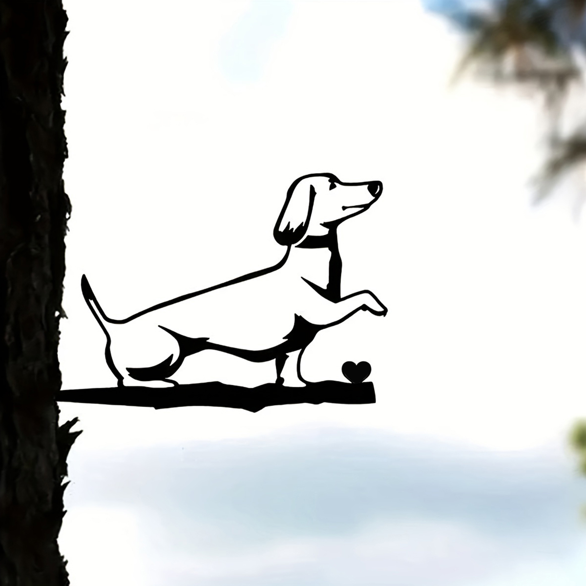 Metal Dog Silhouette Animal Silhouette Animal Decoration Garden Stake Farmhouse Backyard Hanging Artwork