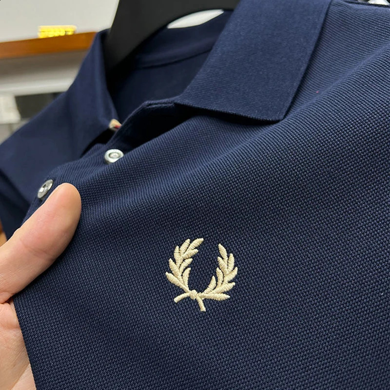 2024 top Summer Polo Collar Anti Pilling Shirt Mens Classic Outdoor Comfortable Sports Top Business Casual T-shirt 240819