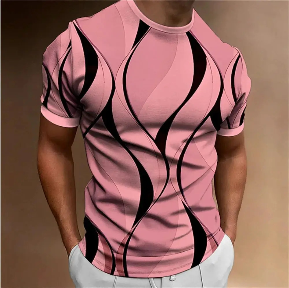 Summer Men Simple Everyday Casual Street Fun 3d Printed T-Shirt Fashion Trend Personality Large Size O Collar Short Sleeve 240816