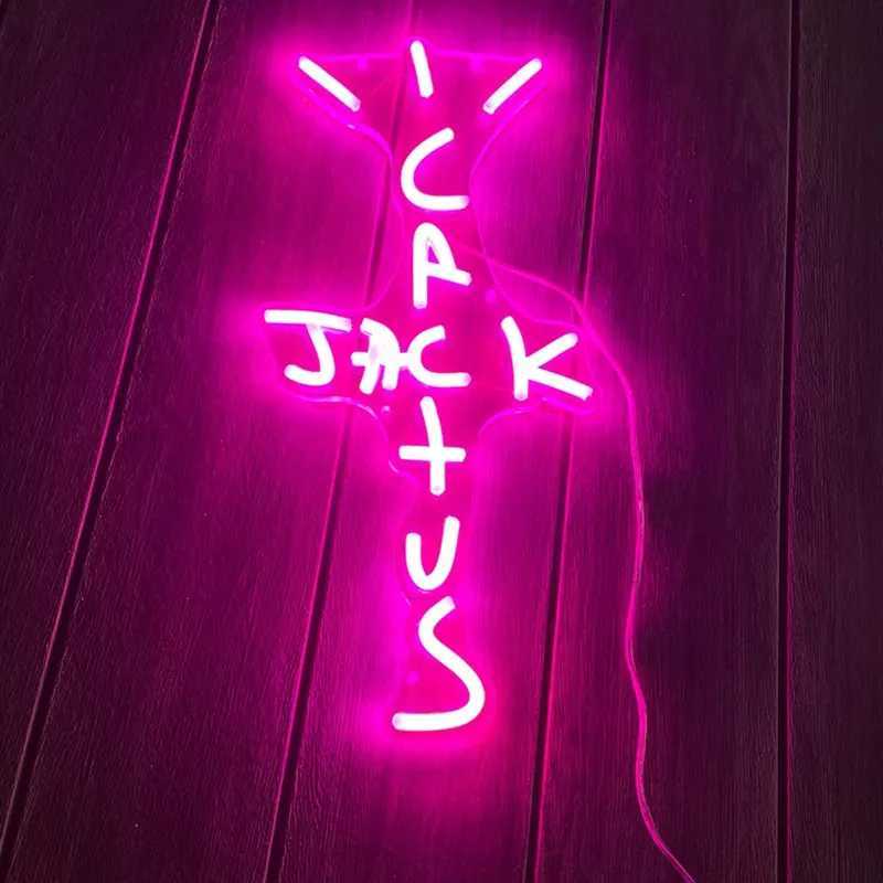 Cactus Jack LED Custom Neon Sign USB Light Room Decoration Neon Light Rap West Coast Bedroom Wall Decoration Bar Pub Party Decor X2412101