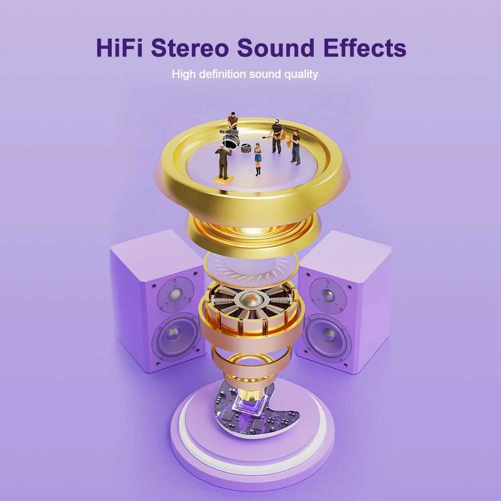 Headphones Mini Sleep Earbuds Tiny Invisible Headphones Sports Wireless Earphones HiFi Stereo ENC Noise Reduction Waterproof Headsets M240819