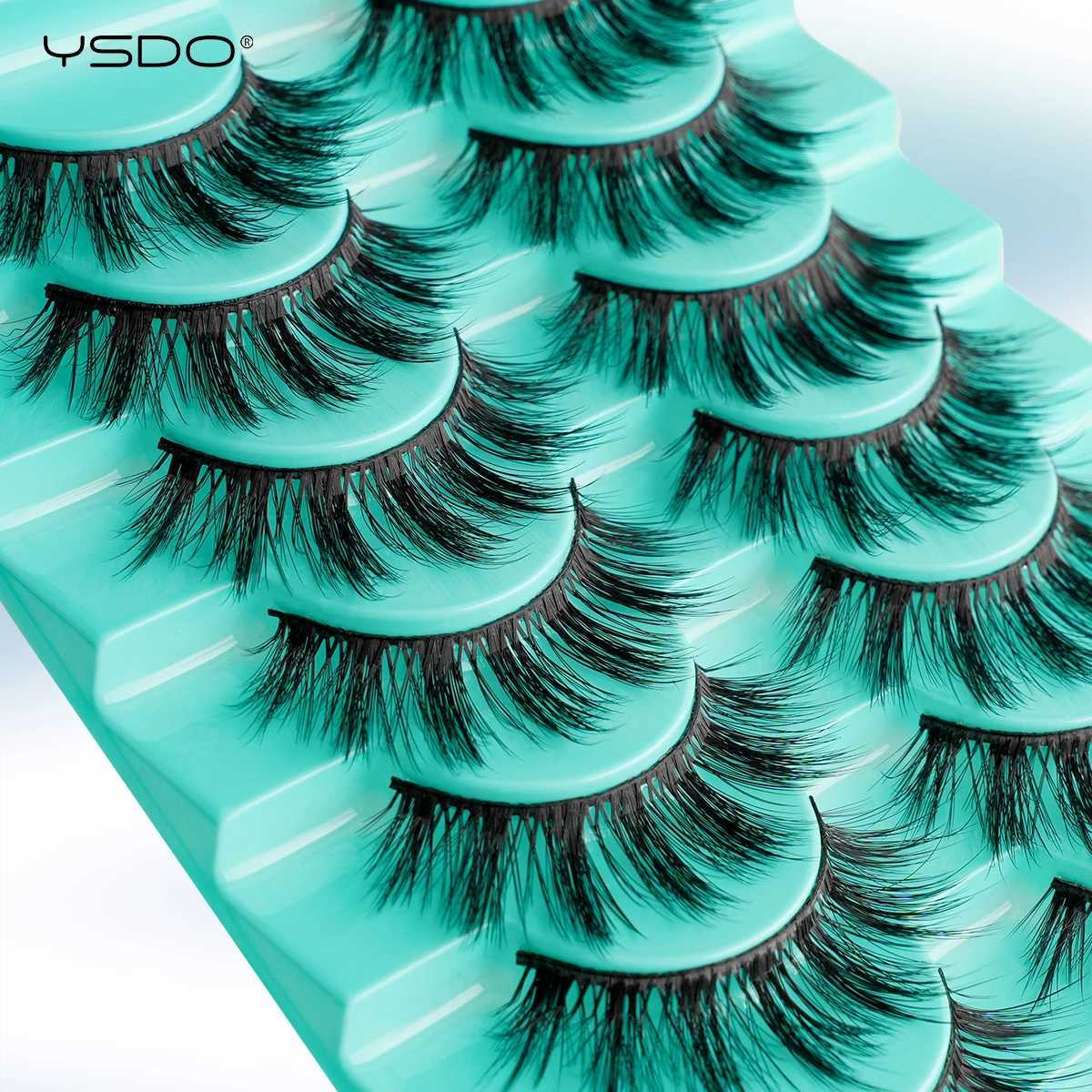 New 3/10 pairs of mink eyelashes dramatic false eyelids natural thick mink eyelashes eyelash extension makeup reusable Cilios W240803