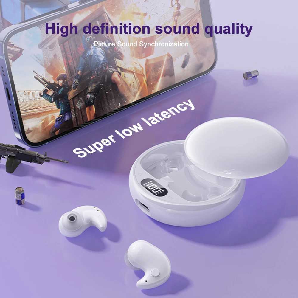 Headphones Mini Sleep Earbuds Tiny Invisible Headphones Sports Wireless Earphones HiFi Stereo ENC Noise Reduction Waterproof Headsets M240819