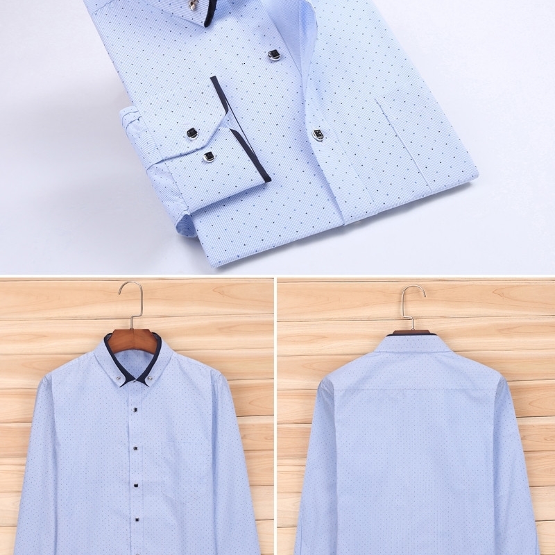 arrival Spring commercial easy care shirt male oversize long-sleeve fashion formal high quality plus size M-7XL8XL9XL 240816