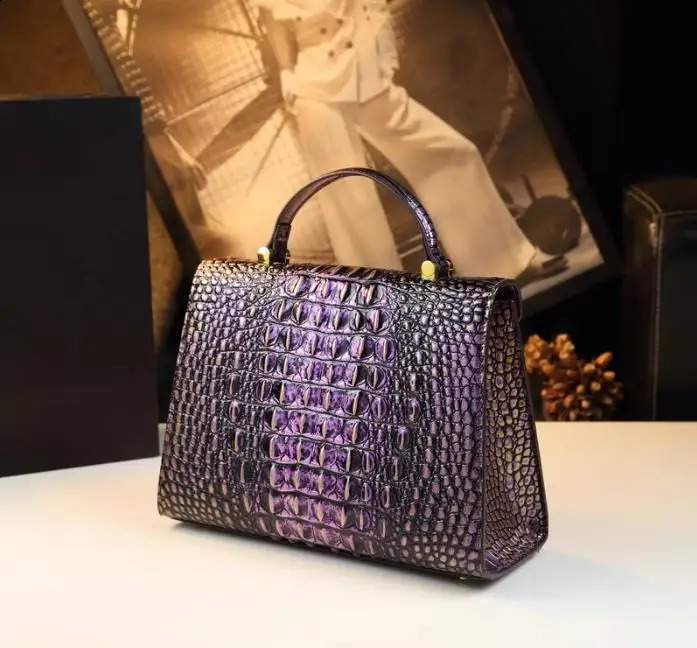 Fashion Print Womens Handbags High-grade Leather Small Square Shell Bag Cross-body Shoulder Bags 240816