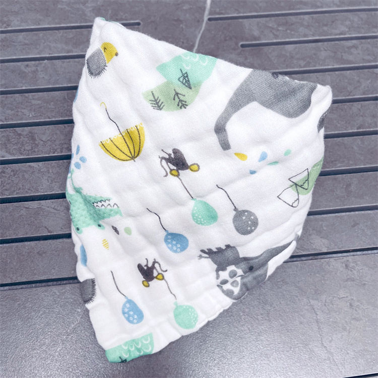 Home high quality baby bibs lunch Bibs/ Towel Saliva Baby Kids Infants 8 layers of gauze Burp Cloths LT1137
