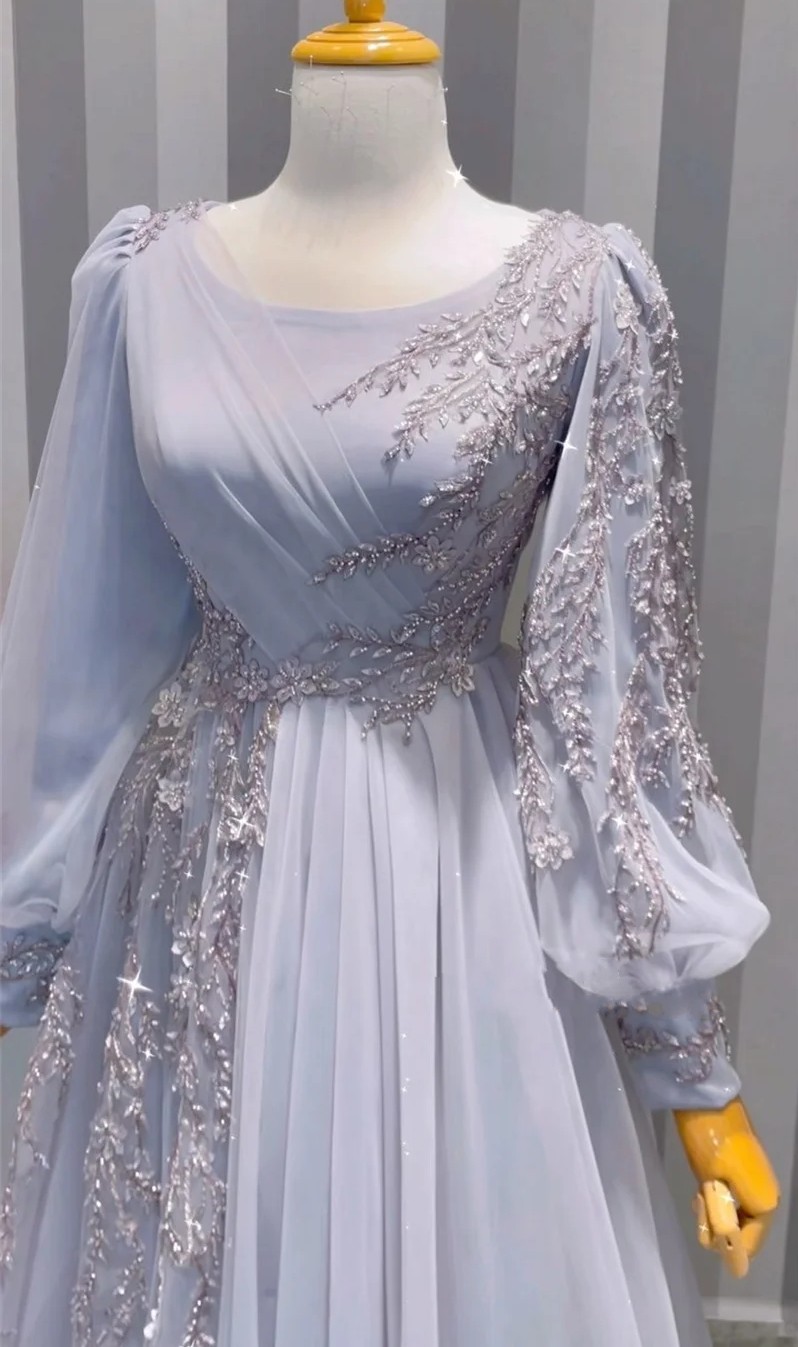 Moroccan Kaftan Evening Dresses Scoop Lace Sleeves Embroidery A E Prom Formal Party Gowns Rsaudi Arabic Obe Soiree Vestidos De Feast Custom Made