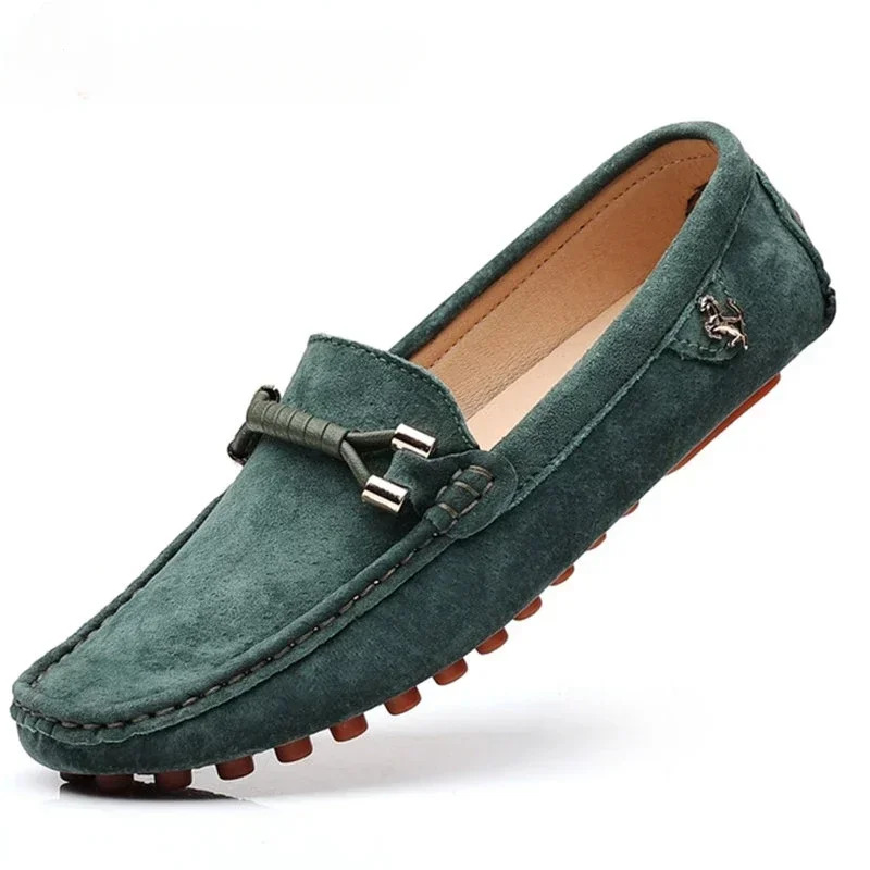 Design Suede Loafers Genuine Leather Slip On Moccasins Comfy Driving Shoes For Men Tenis Hombres Chaussure Homme