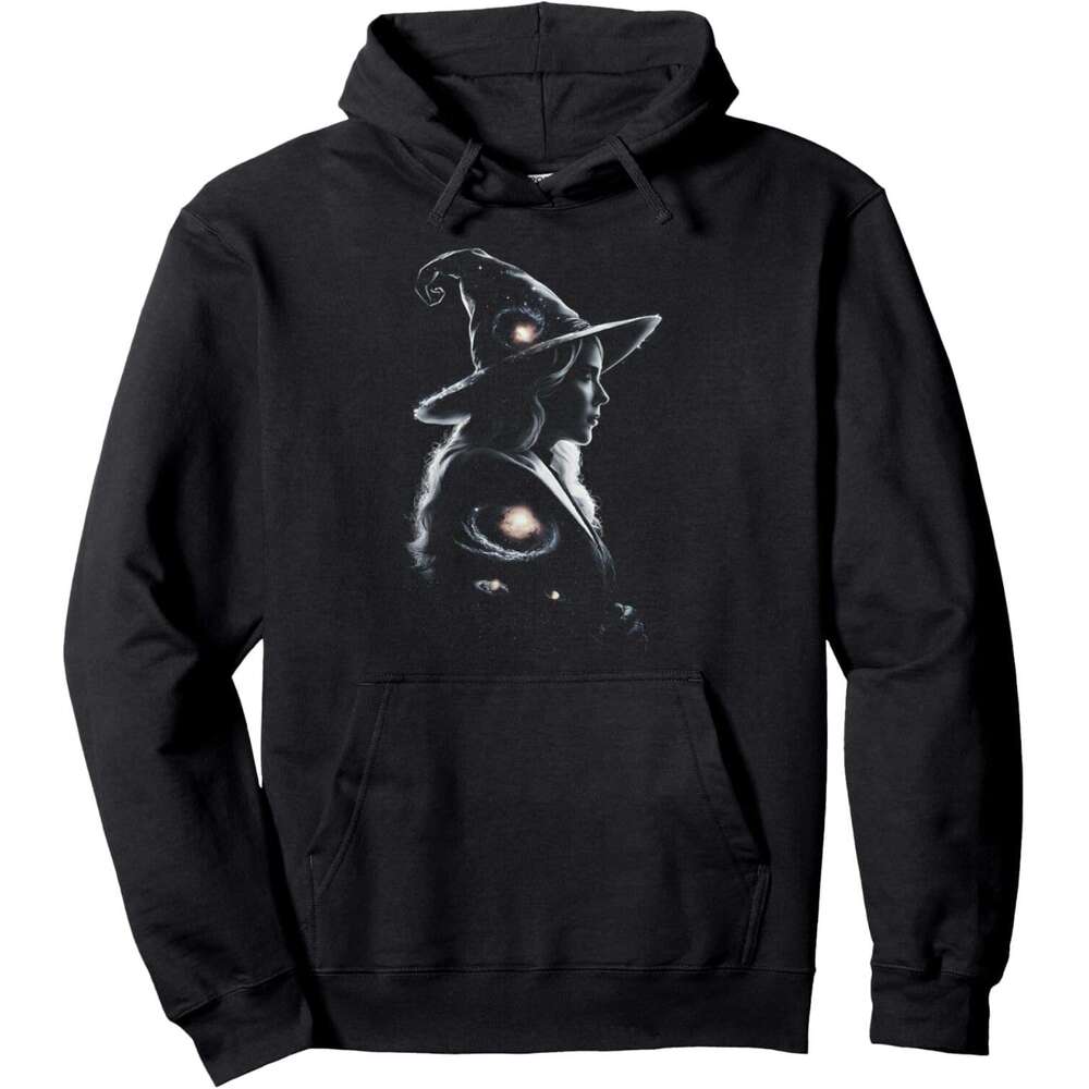 Halloween Hoodie for Mens Womens Galaxy Witch Astronomy Space Magic Witchcraft Wicca Pullover Hoodie Hoodies sweatshirt pullover jacket Long sleeve